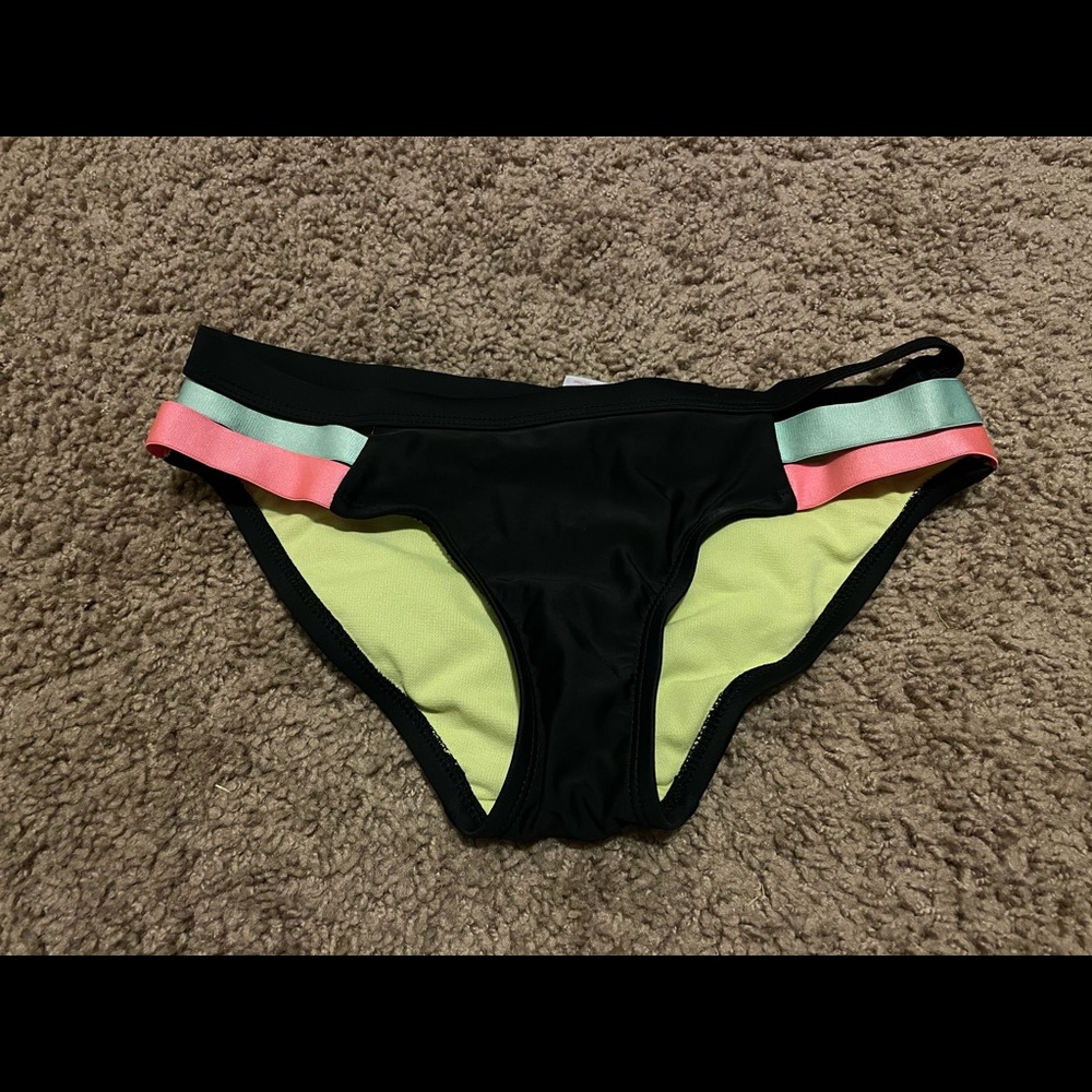 (2/$10) Black Cheeky Bikini Swimsuit Bottom